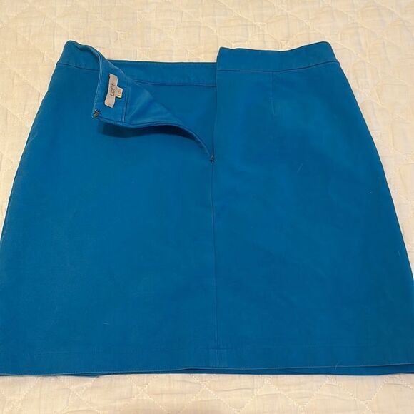 NWOT Loft Bright Blue Size Button Down Skirt Size 6 - Picture 11 of 13
